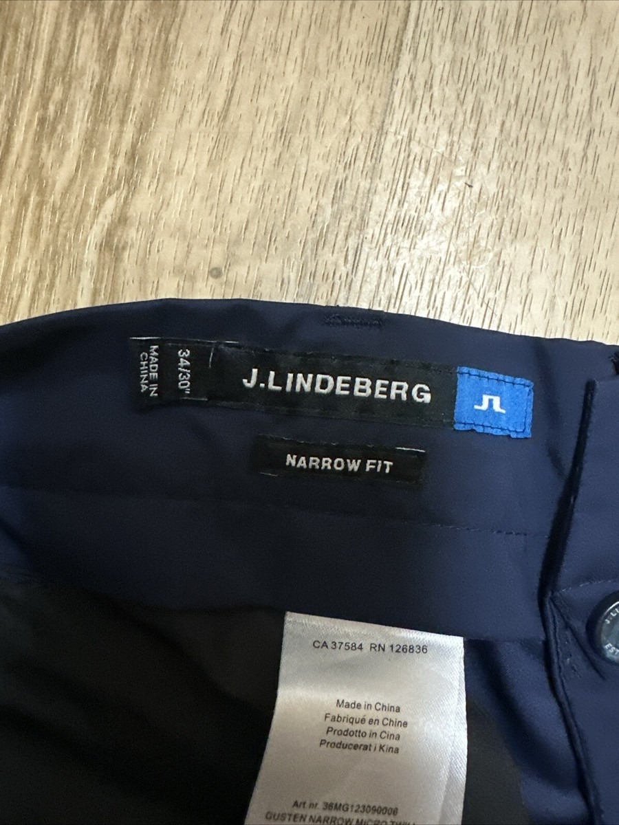 J.Lindeberg Gusten Men's Narrow Fit Golf Pants Blue Micro Twill