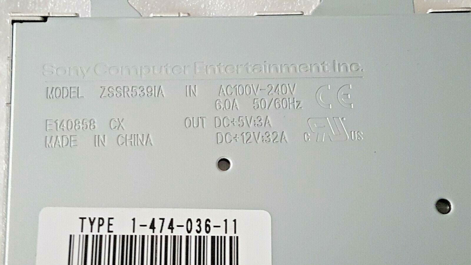 OEM Sony Playstation 3 Ps3 Power Supply ZSSR5391A 5 Pin w/ Cable & 5