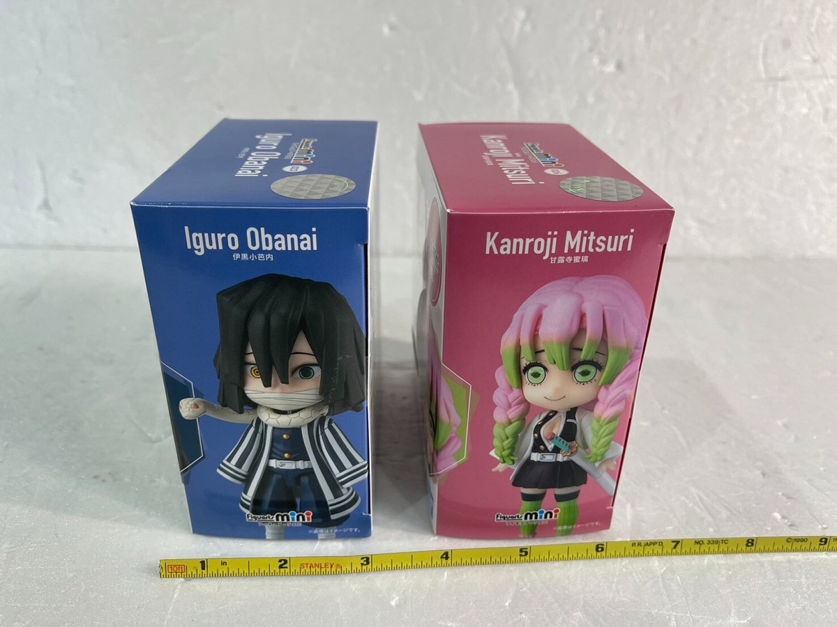 Pack De 2 Figuras De Kanroji Mitsuri E Iguro Obanai De Kimetsu No Yaiba – Estatua De PVC De 10-15 Cm, Ideal Para Coleccionar Y Decorar