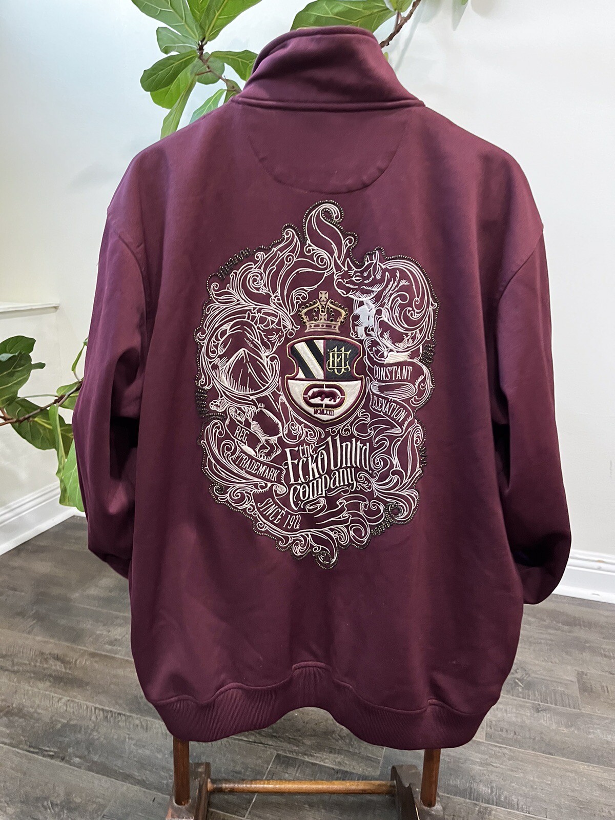 1972 Ecko Unltd Track Jacket Mens Extra Large XL Maro… Gem