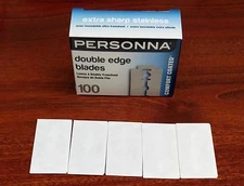 5 PERSONNA Lab Platinum Chrome Stainless Double Edge Razor Blades - USA