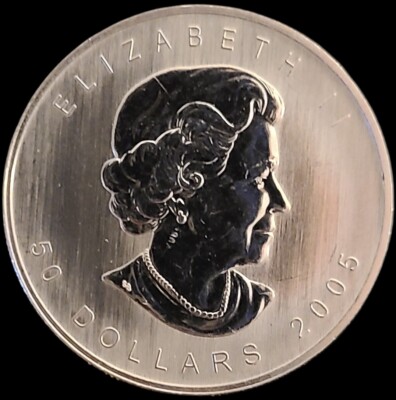 パラジウム1oz NGC MS69 2005年 カナダメイプルリーフ50ドル 2005 PALLADIUM CANADIAN MAPLE LEAF 1 OZ - 0.9995 FINE