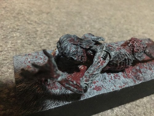 The Walking Dead Series 2 Bicycle Girl Zombie Figure Bloody B&W Version - Picture 2 of 7