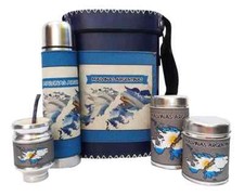 MALVINAS ARGENTINAS - JUEGO MATE m 1 - Bombilla Azucarero Yerbera Termo con Bolsa