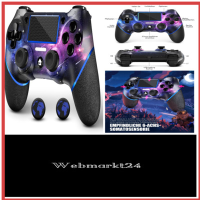 AceGamer Wireless Controller für PS4 Pro mit Turbo, Dual Vibration und 6-Achs...