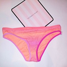Victoria Secret Swim Bikini Bottom Pink Orange Ombre Hipster Swimwear