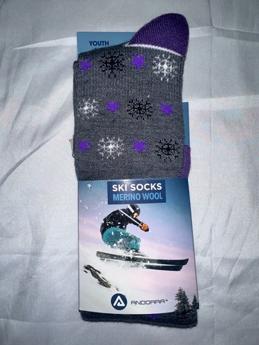 Andorra Youth Merino Wool Ski Socks, Assorted Sizes/Colors, NWT - Picture 5 of 14