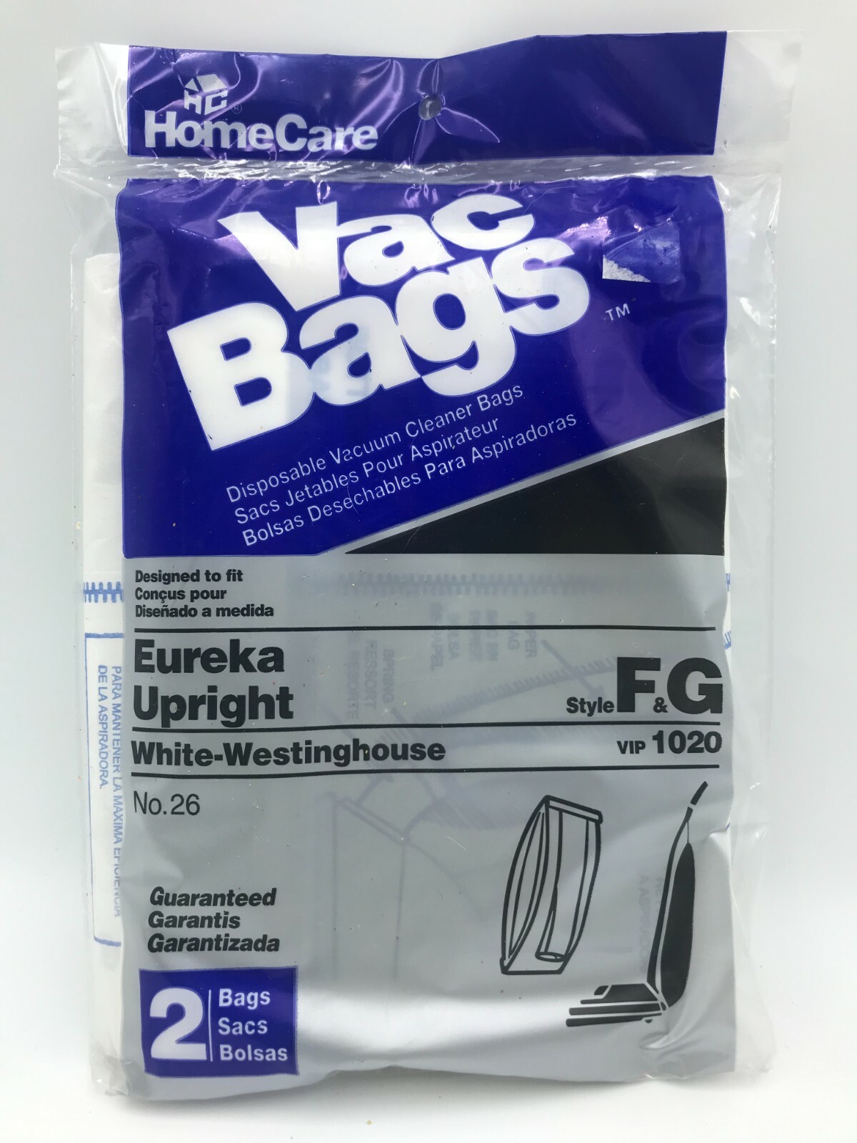 HomeCare Eureka Upright Style F&G Vac Bags eBay