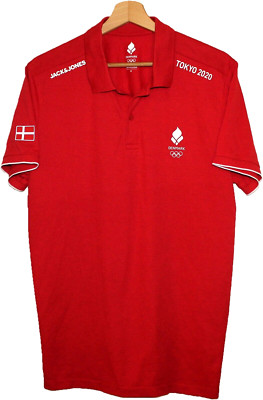 DENMARK OLYMPIC GAMES 2020 TOKYO Worn Jersey Shirt Jack&Jones size M Camiseta