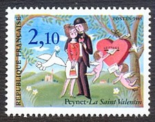 TIMBRE  FRANCE NEUF SANS  CHARNIERE  N°2354 **  LA SAINT VALENTIN