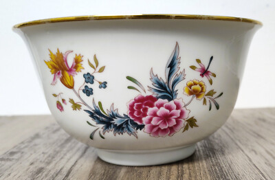 VTG 1981 Avon American Heirloom Independence Day Floral w Dragonfly Bowl -Ex