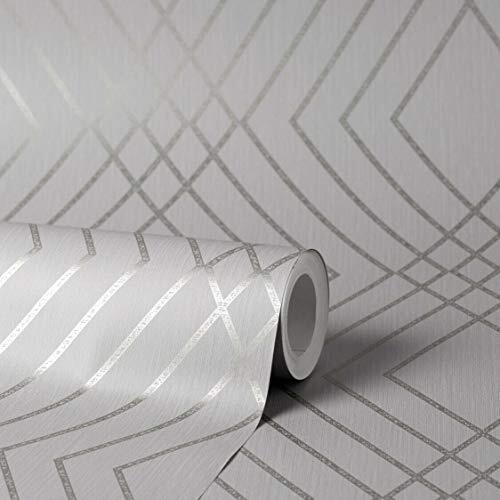 Fine Décor FD42603 Shard Trellis Pietra/Argento (L1a)