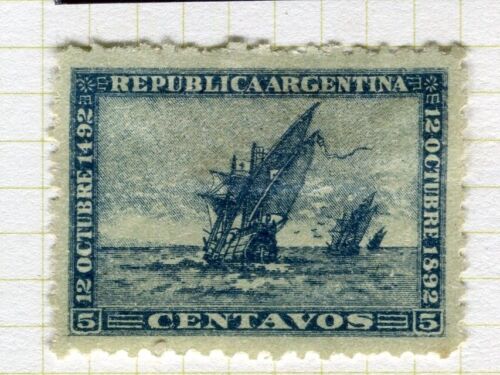ARGENTINA; 1892 emissione Early America Discovery Nuova di zecca tonalità incernierata di 5c. valore - Foto 1 di 1