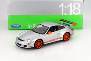 PORSCHE 911 GT3 RS 997 ORANGE 2007 WELLY 1//18