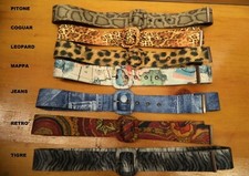 Women's Belt Printed with Covered Buckle 40mm - 100 Made in Italy