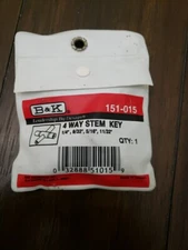 B & K Square Stems 1/4 " 9/32 " 5/16 " 11/32 " 4 Way Stem Key 151-015
