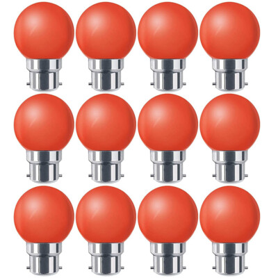 12 Pcs LED Bulb Lamp B22 Bayonet 2W Red Light SMD 2835 AC 220V G45 ...