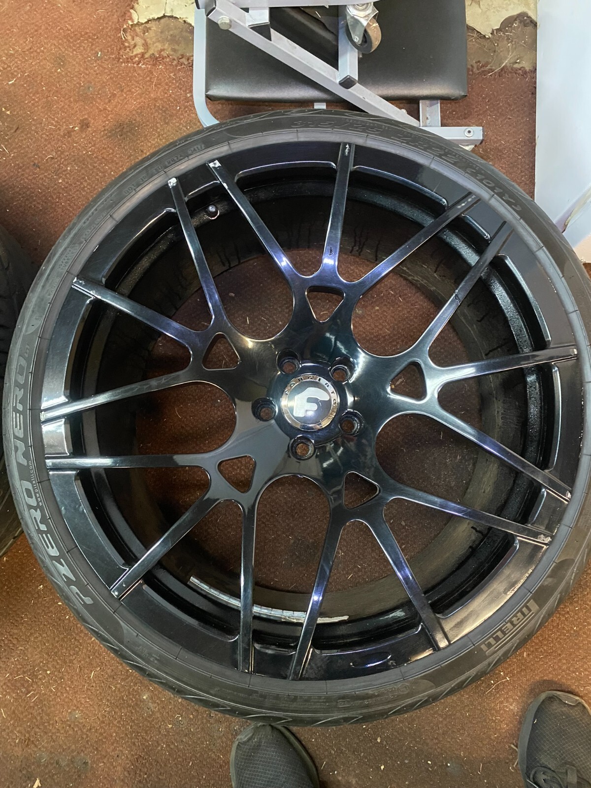 22" FORGIATO MAGLIA-M GLOSS BLACK 5x114.3 STAGGERED MASERATI FERARRI ASTON LEXUS