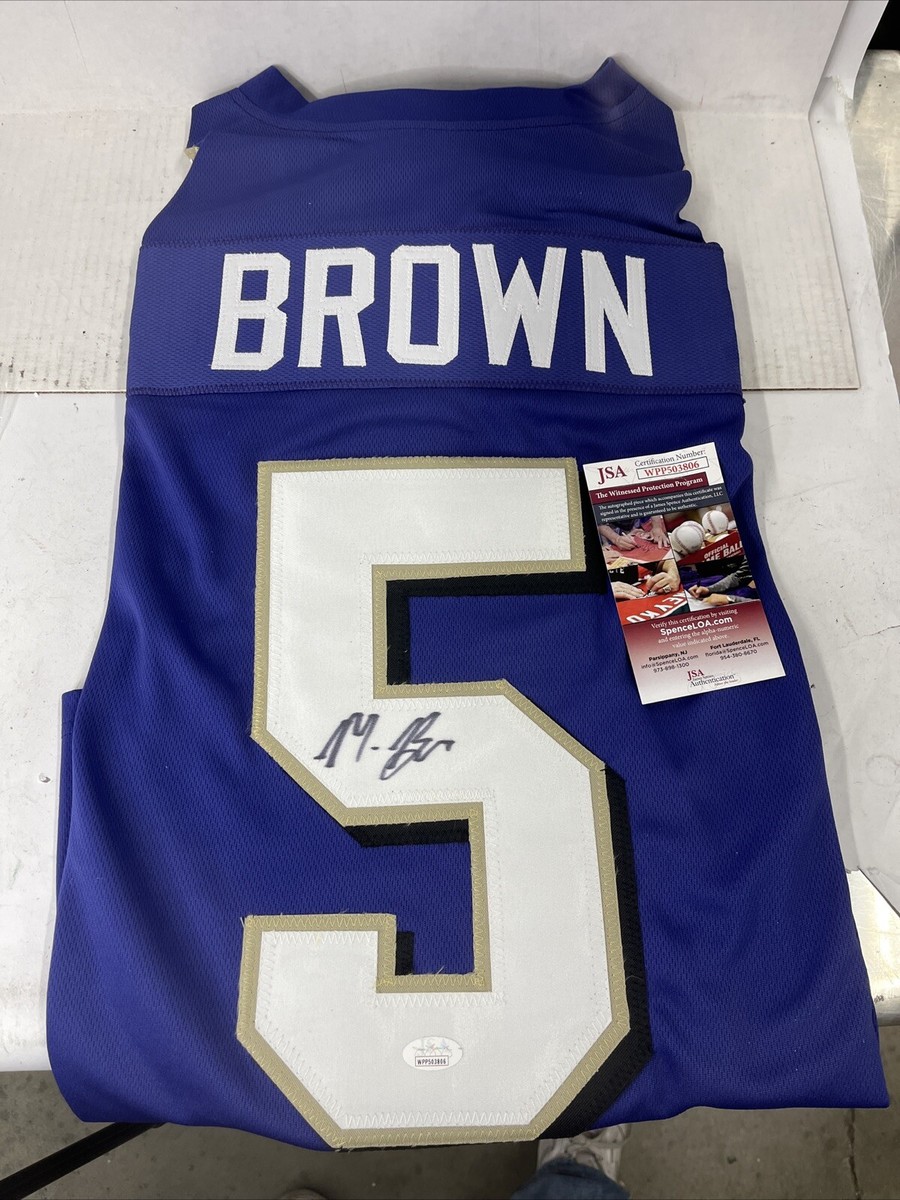 NFL Marquise Hollywood Brown Ravens Chiefs Signed Jersey JSA Certification