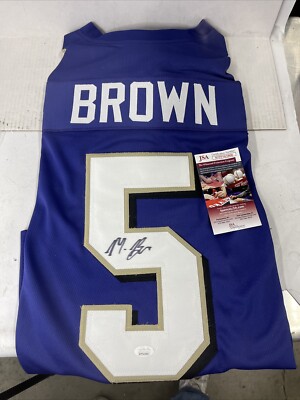 NFL Marquise Hollywood Brown Ravens Chiefs Signed Jersey JSA Certification 