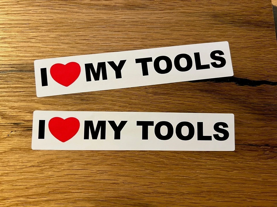 2x Tools Aufkleber 15cm Kult Sticker Werkzeug Schrank Man Cave Garage Werkstatt