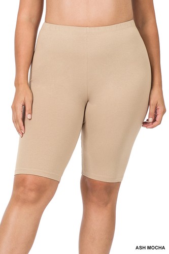 1X 2X 3X Bermuda Bike Shorts Soft Stretch Cotton Microfiber Leggings Gym Yoga - Picture 4 of 54