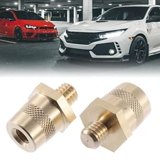 1 Pair 3/8" Car Battery Terminal Connector Brass Tone Post Adapter Stud Screws