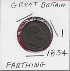 Photo of a William IV Farthing coin from an eBay sale