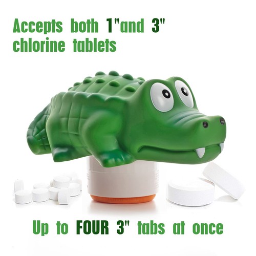 Chlorine Floater Floating Pool Chlorine Dispenser (Alligator) Fits 1 an... - Picture 3 of 9