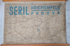 CARTINA GEOGRAFICA DELL'AUSTRIA AN 50 DELLE SEGHERIE RIUNITE REICHENFELS PADOVA 