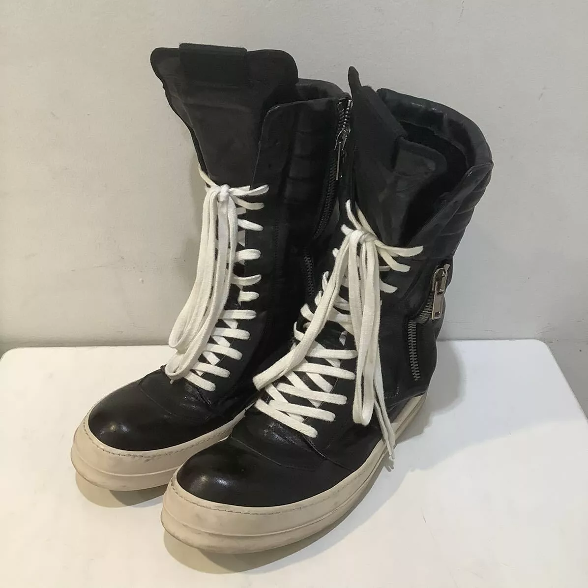 Rick Owens Cargo Basket Sneakers Black EU44 Used No Box | eBay