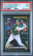 TYLER SODERSTROM 2024 TOPPS CHROME BLACK LOGO EDITION ROOKIE /10 PSA 9 POP 1