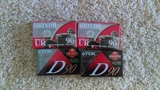 Lot of 5 90 Minute Normal Audio Cassette Tapes: Maxwell, TDK - BRAND NEW SEALED