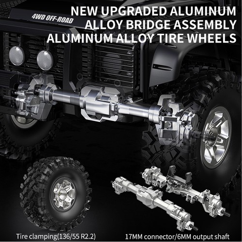 MJX H8H+ 1/8 RC Double Pickup 4WD V2 Remote Control Rock Crawler Car Model RTRmt - Picture 3 of 17