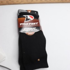 1-Pair Pro Feet Cushioned Health Black Crew Large Size 10-13