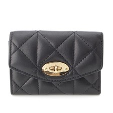 MULBERRY quilting Darley Folded Multi-Card Tri-fold wallet Wallet black