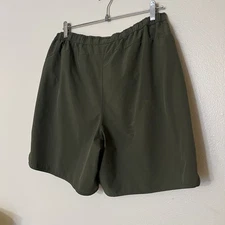 REI Co-op Active Pursuits Shorts Mens Large Green Lined Zip Pocket 140874