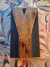 Großer Holz Buchdruck Druckblock Typ 5 cm hoch von einem Buchstaben Y