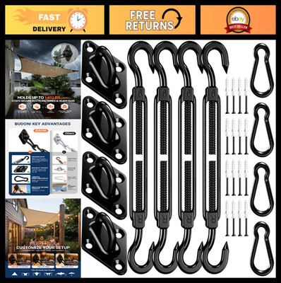 Heavy Duty Sun Shade Sail Hardware Kit - 44 Pcs Stainless Steel Accessories for
