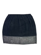 Vintage Vanity Fair Size L Pull-On Half Slip Sheer Trim Black 20" long