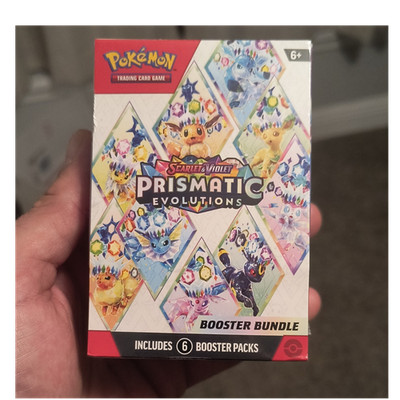Pokémon Prismatic Evolutions Booster Bundle Box 6 Packs English Eevee & Friends