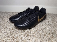 Nike Tiempo Legend 7 Pro FG Mens Size 6 Black Gold Soccer Cleats Kangaroo Upper