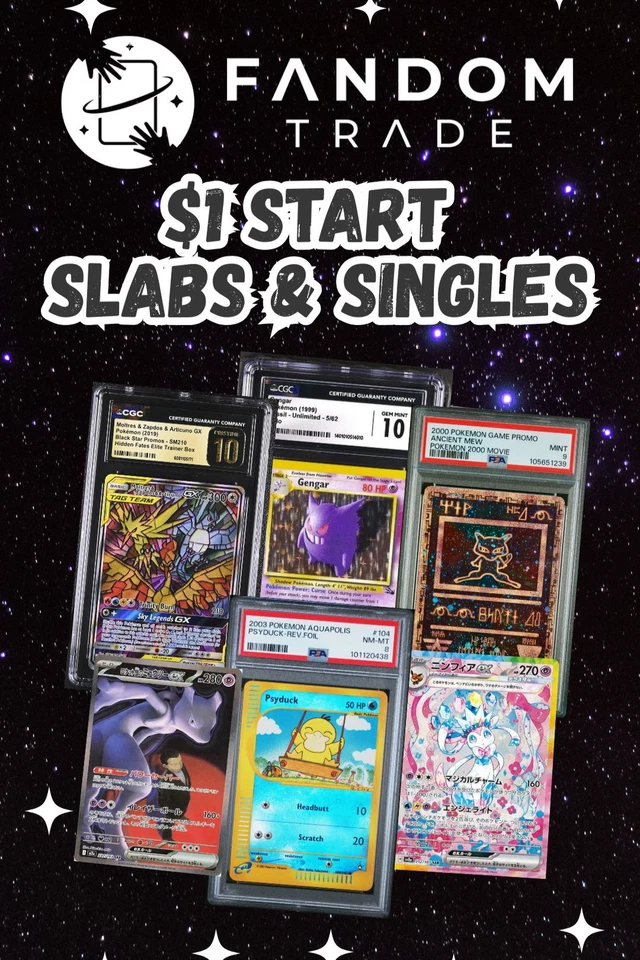 🤯$1 BANGERS!🤯SLABS, SINGLES & MORE!🚨CARD SHOW RESTOCK🚨w/ Fandom Trade