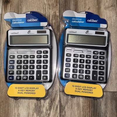 Lot of 2 Caliber 12-Digit Desktop Calculator