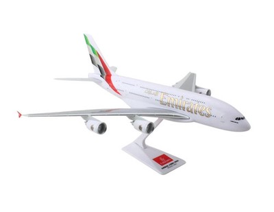 Skymarks Lite Emirates A380 1/250 Aircraft Model w/ Display Stand