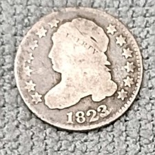 USA Capped Bust  Dime~ 10c Silver Coin 1823~* G