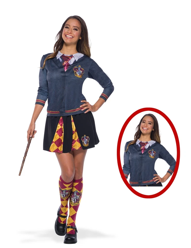 Oficial Damas Harry Potter Gryffindor Disfraz Top Rojo Libro Semana Camisa Foto 2 de 4