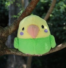 Green Budgerigar Parrot Pendant 4" Stuffed Animal Plush Toys Kids Doll Gifts