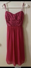 Hot Pink Sequin Dress Size Large Made In USA .WORN ONCE only .