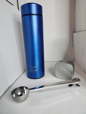 Termo de taza inteligente para bebidas y café con termómetro incorporado con lata de té y cuchara